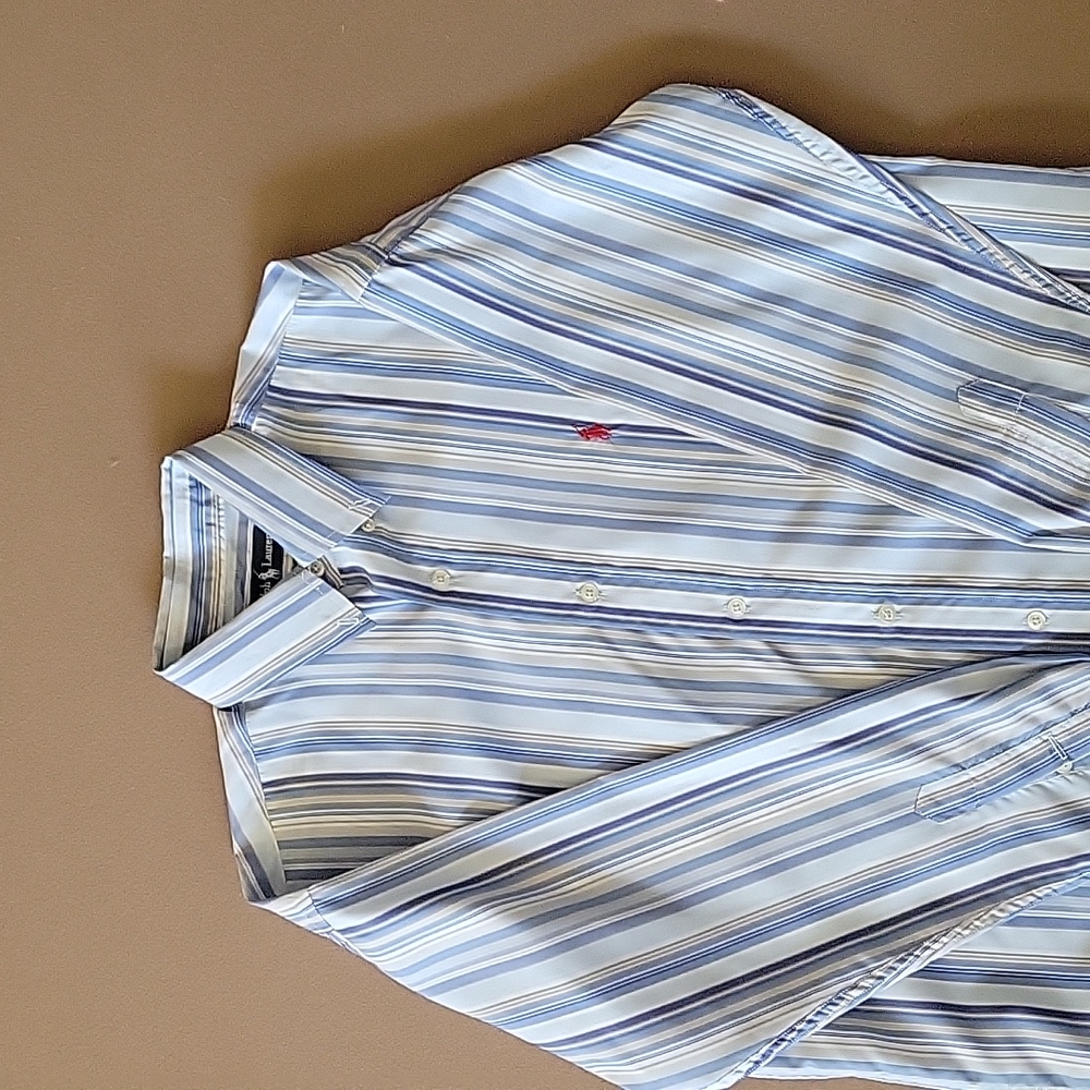 Mens L/S medium Polo Blake. Very nice shirt made of of a different material.